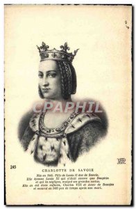 Old Postcard Charlotte of Savoy daughter of Louis II Duke of Savoy