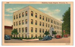 Mid-1900s Armstrong County Hospital, Kittanning, PA Postcard