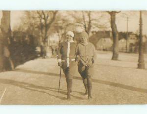 Old rppc GROUP OF PEOPLE Great Postcard AB1355