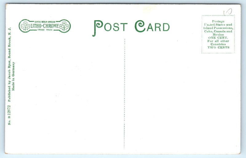 Bound Brook NJ Public Library Postcard New Jersey