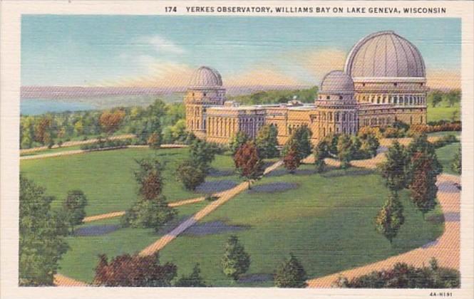 Wisconsin Lake Geneva Yerkes Observatory Williams Bay Curteich