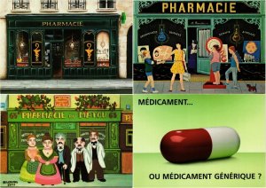 PHARMACY MEDICINE MEDICAL HEALTH 500 MODERN Postcards (L2676)