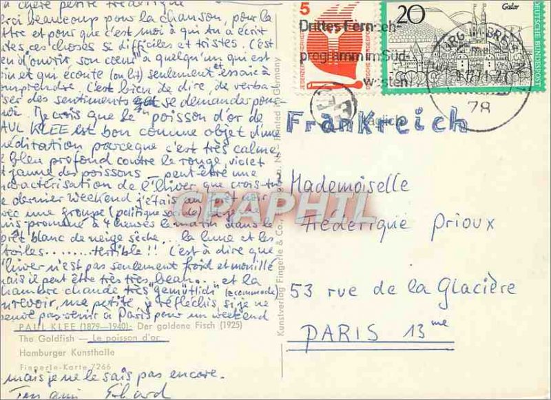 Modern Postcard Paul Klee - The Golden Fish