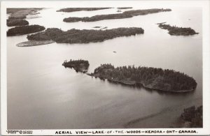 Kenora Ontario Aerial View Lake Of The Woods Lakewood Studio RPPC Postcard H21