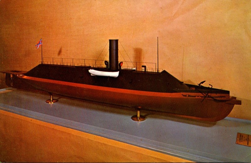 Modewl Of The Confederate Ironclad Warship Merrimack