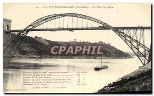 Old Postcard La Roche Bernard Suspension Bridge