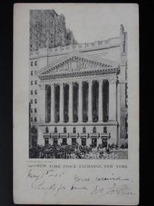 USA: NEW YORK CITY - New York Stock Exchange c1905 UB