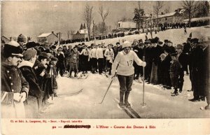 CPA l'Hiver Course des Dames a Skis. (398504) 
