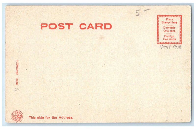 c1905 Main Street Opposite City Hall Worcester Massachusetts MA Postcard