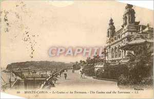 Old Postcard MONTE CARLO - Casino Terraces and Ies