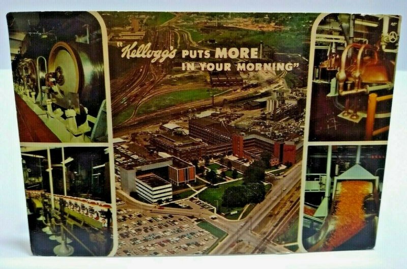 Kellogg's Real Photo Postcard Puts More In Your Mornings Vintage Cereal Unused 