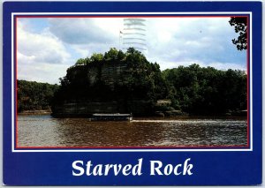 VINTAGE CONTINENTAL SIZE POSTCARD STARVED ROCK STATE PARK IN ILLINOIS