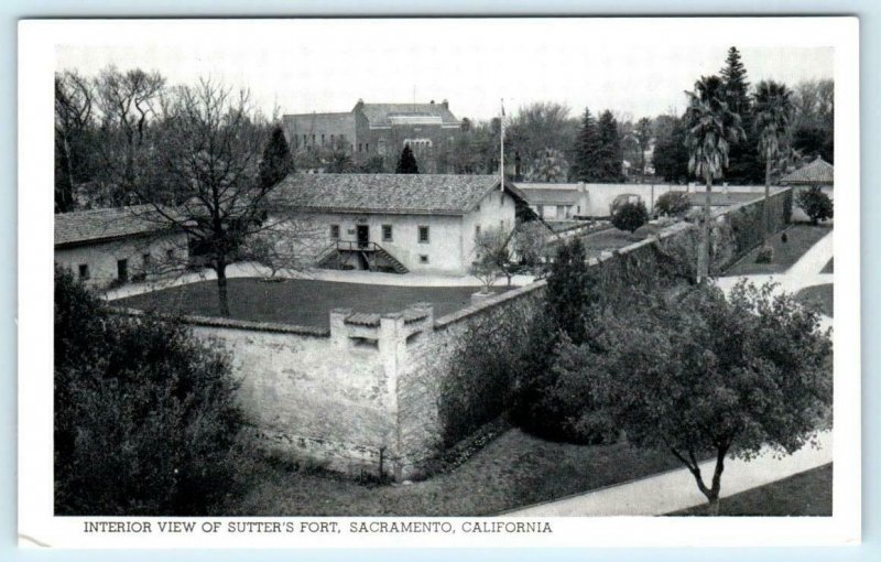 4 Postcards SACRAMENTO, CA ~ Tower Bridge, Sutter's Fort, Capitol ca 1940s