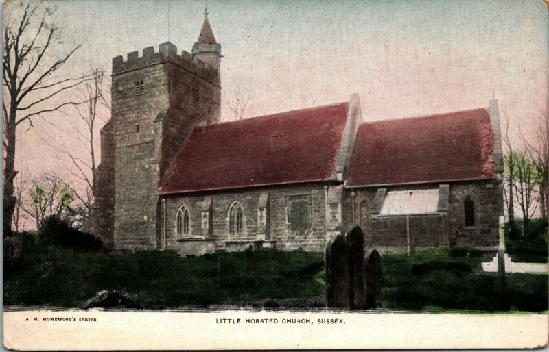 LITTLE HORSTED CHURCH - SUSSEX - UK - VINTAGE - Postcard