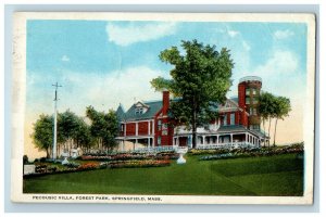 1922 Pecousic Villa, Forest Park, Springfield, Massachusetts MA Posted Postcard