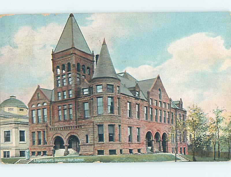 Divided-Back HIGH SCHOOL Logansport Indiana IN k0651