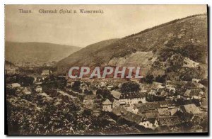 Old Postcard Thann Oberstadt Spital u Wasserwerk