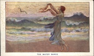 Barham Ethereal Beautiful Woman The Water Dance c1910 Vintage Postcard