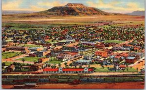 Tucumcari New Mexico NM, Aerial View of Busy Little City, Vintage Postcard