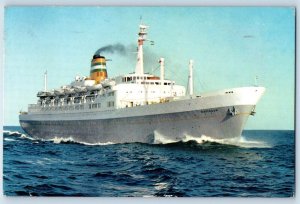 Netherlands Postcard Holland America Line SS Statendam c1950's Vintage