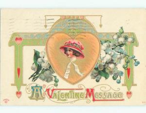 Divided-Back VALENTINE DAY SCENE Great Postcard W7848