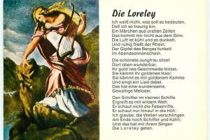 Postcard Die Loreley fro Germain Poet Heinrich Heine    # 3670A