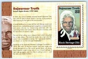 2 Postcards SOJOURNER TRUTH Black Heritage Stamps MADAM C.J. WALKER 4x6