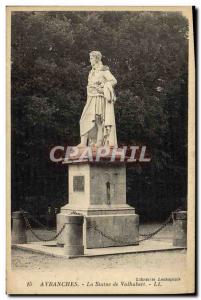 Old Postcard Avranches Statue Valhubert