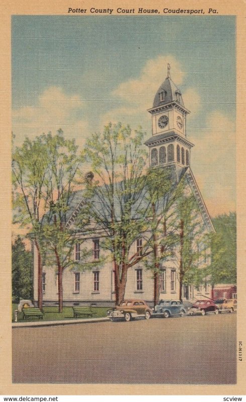 COUDERSPORT, Potter County Court House, Pennsylvania, 30-40s