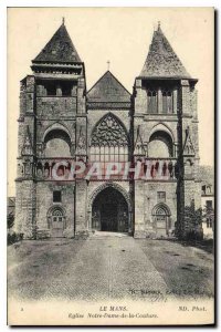 Old Postcard Le Mans Church of Our Lady of Couture