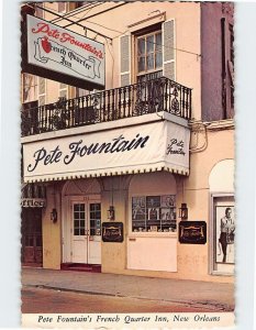 Postcard Pete Fountain's French Quarter Inn Bourbon Street New Orleans Louisiana