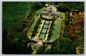 Laie Oahu Hawaii~Aerial View Mormon Temple~View Of Descending Pools~Vintage PC