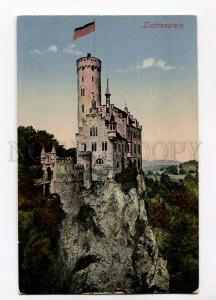 271182 LICHTENSTEIN tower w/ flag Vintage postcard