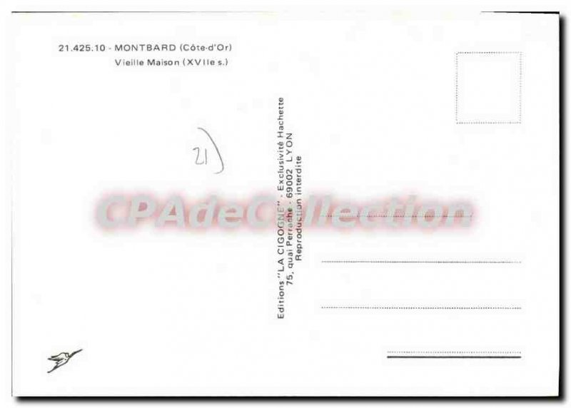 Postcard Modern MONTBARD old house
