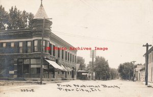 IL, Piper City, Illinois, RPPC, First National Bank, C.R. Childs Photo No 22508