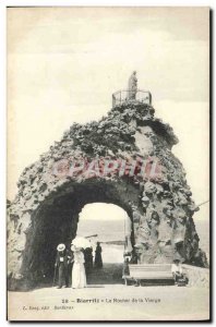 Old Postcard Biarritz The Rock Of The Virgin