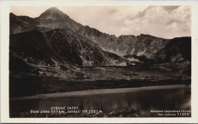 Slovakia Vysoke Tatry Biele Pleso Jahnaci Stit Vintage RPPC C129