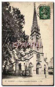 Elbeuf St Aubin - L & # 39Eglise Immaculate Conception - Old Postcard