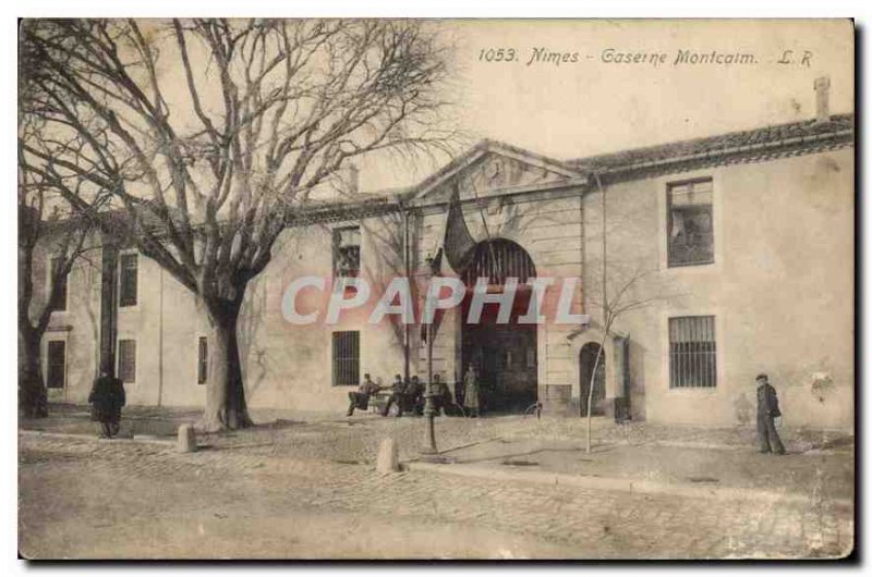 Postcard Old Nimes Montcalm Barracks Army