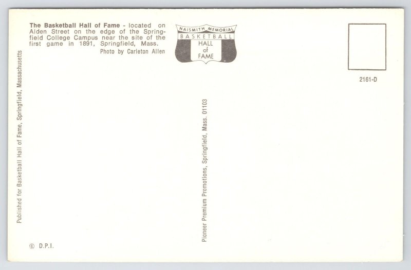 Springfield MassachusettsBasketball Hall of FameAlden Street1960s