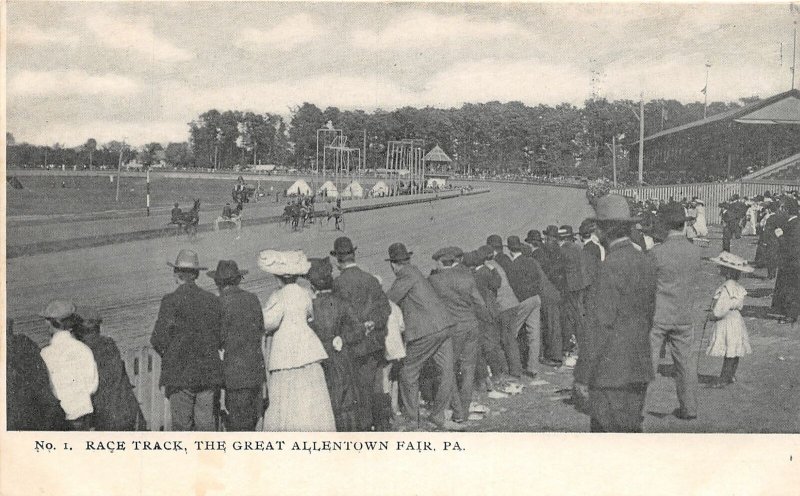 J12/ Allentown Pennsylvania Postcard c1910 Harness Horse Race Track Fair 47