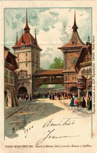 CPA PARIS EXPO 1900 - Village Suisse Tours de Berne (305982)