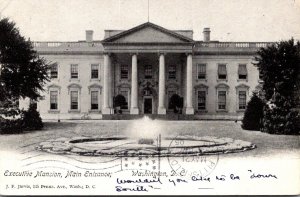 Washington D C Executive Mansion Main Entrance 1905