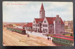 Mint USA Picture Postcard Rail Station Union depot Cheyenne WY