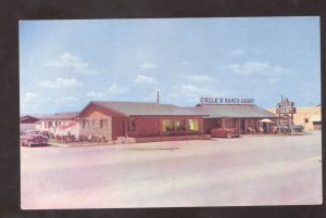 TUCUMCARI NEW MEXICO ROUTE 66 CIRCLE S RANCH COURT MOTEL ADVERTISING POSTCARD