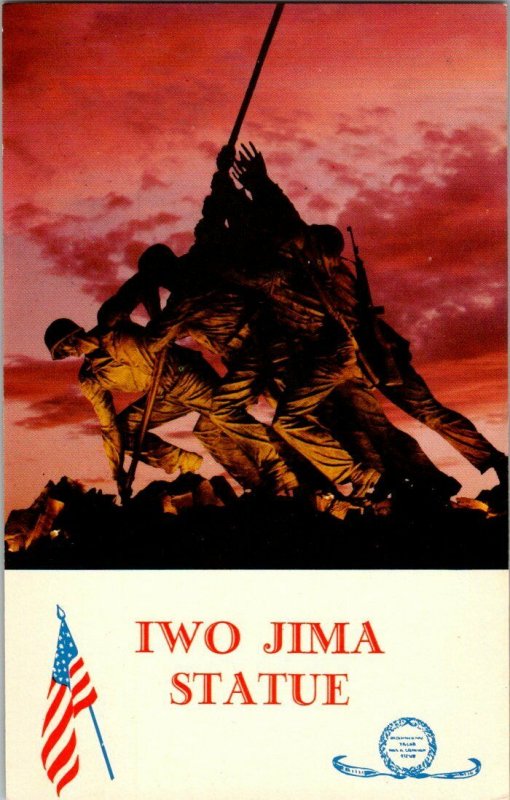 Iwo Jima Statue Arlington VA Virginia Vintage Postcard Standard View Card