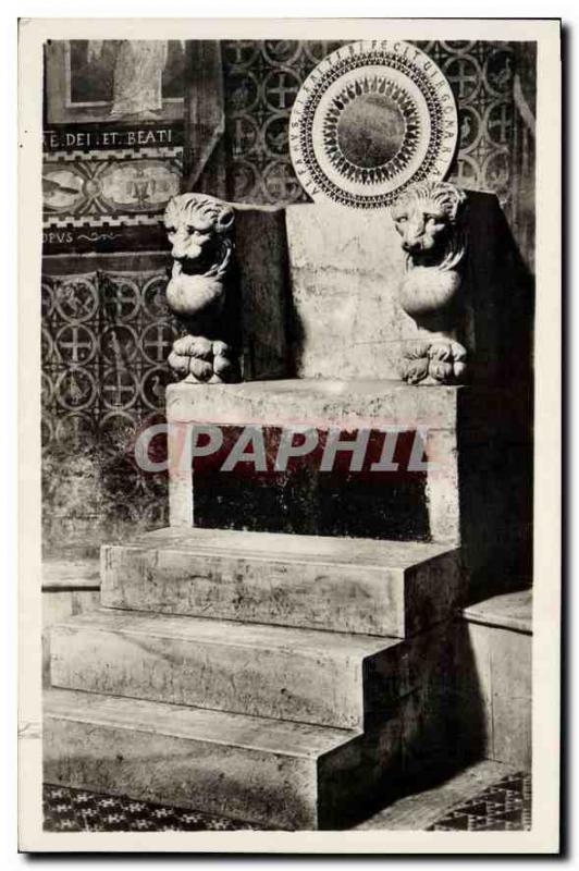 Old Postcard Roma S Maria in Cosmedin Sedia Episcopal