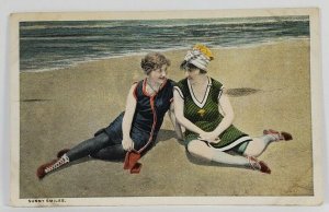 Bathing Beauties Glamor Girls In Bathing Suits 1919 Wildwood NJ Postcard Q19