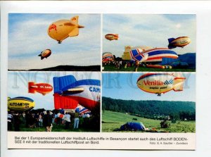 422433 FRANCE 1989 year Besancon Airship balloon post RPPC w/ pilot signature