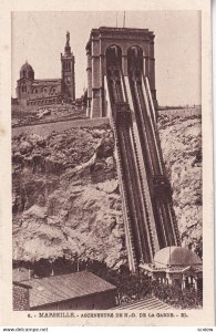 MARSEILLE, Provence-Alpes-Cote d'Azur, France, 1900-1910s; Ascenseurs De N.-D...